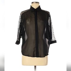 Windsor Floral Lace Button Up Blouse- Size M